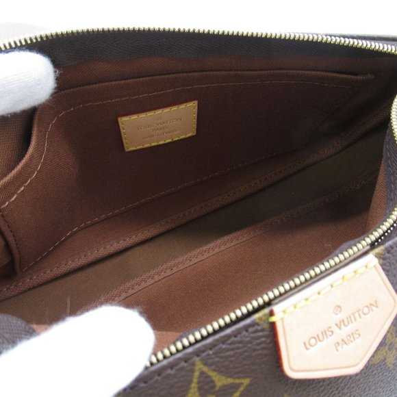 LOUIS VUITTON Multi Pochette Shoulder Bag Monogram canvas Brown Used LV - Picture 10 of 11